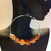 Square Beaded hoop earrings