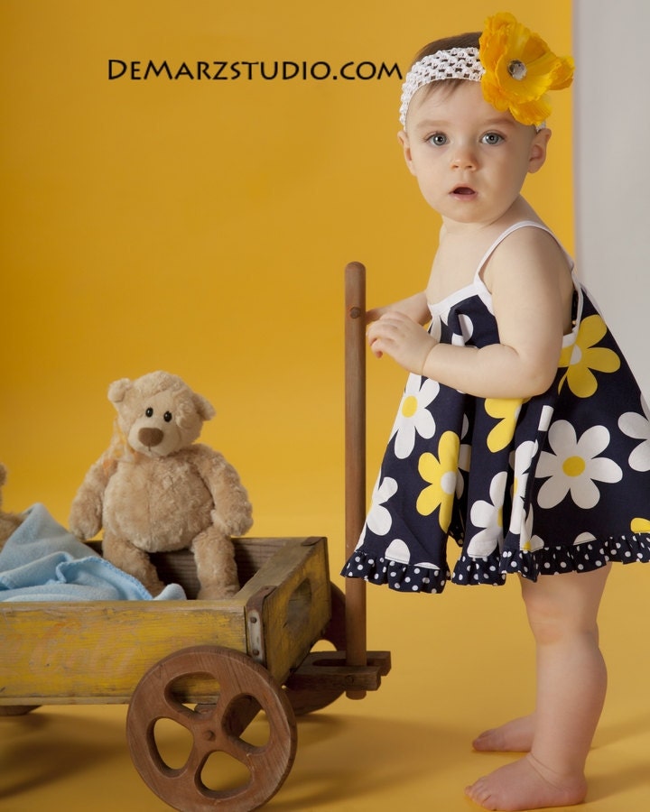 Baby Dress Sewing Pattern - Ruffled Baby Dress - infant to 24 months PDF