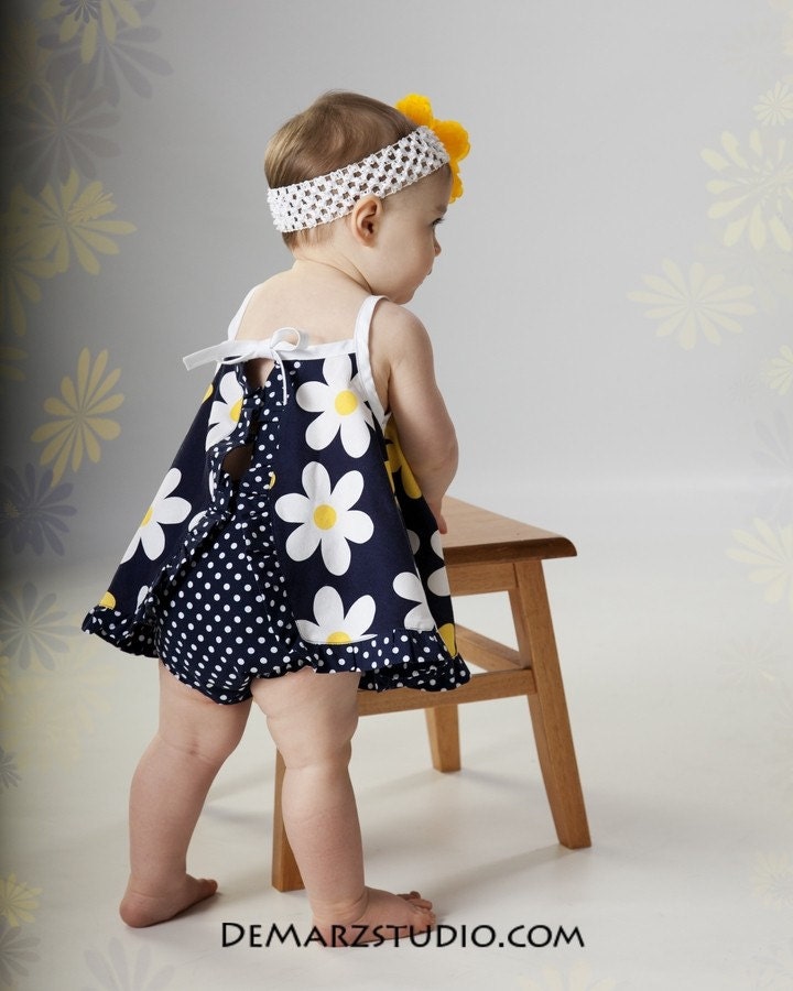 Baby Dress Sewing Pattern - Ruffled Baby Dress - infant to 24 months PDF