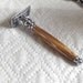 Double Edge Safety Razor Handturned with Bethlehem Olive Wood