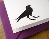 crow notes / set of 6 blank cards