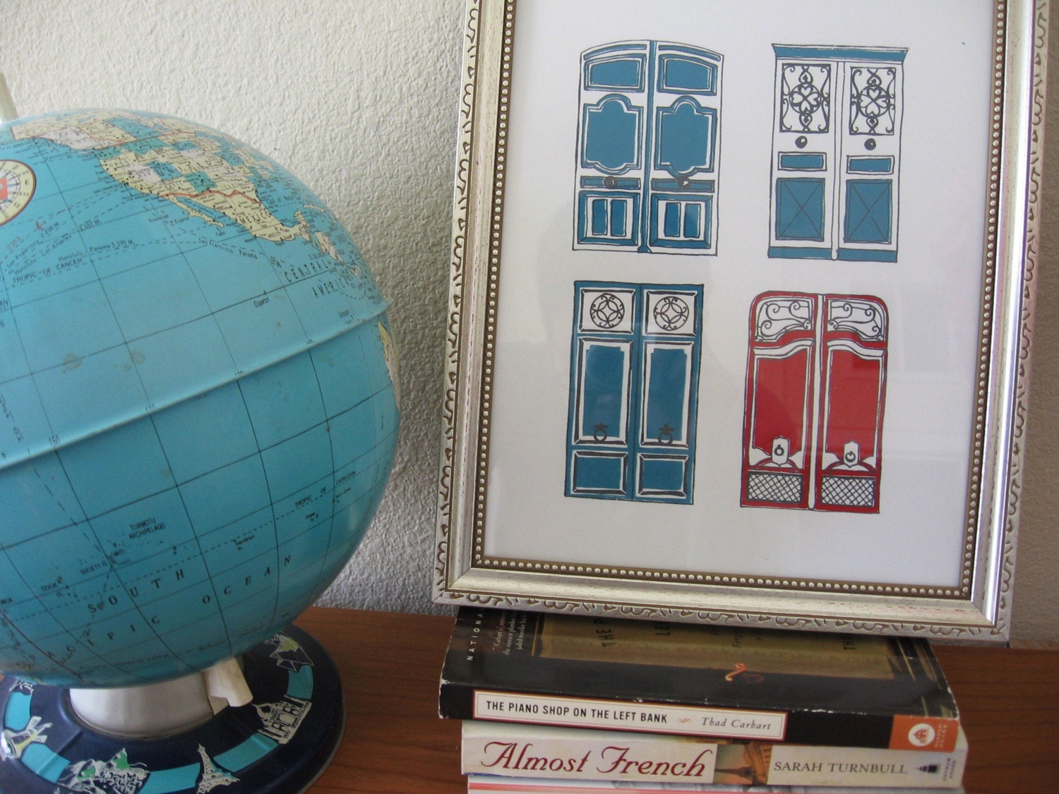 SALE - Doors of Paris Hand-silkscreened Print