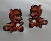wanna buy a squirrel - super mario 3 tanooki cufflinks