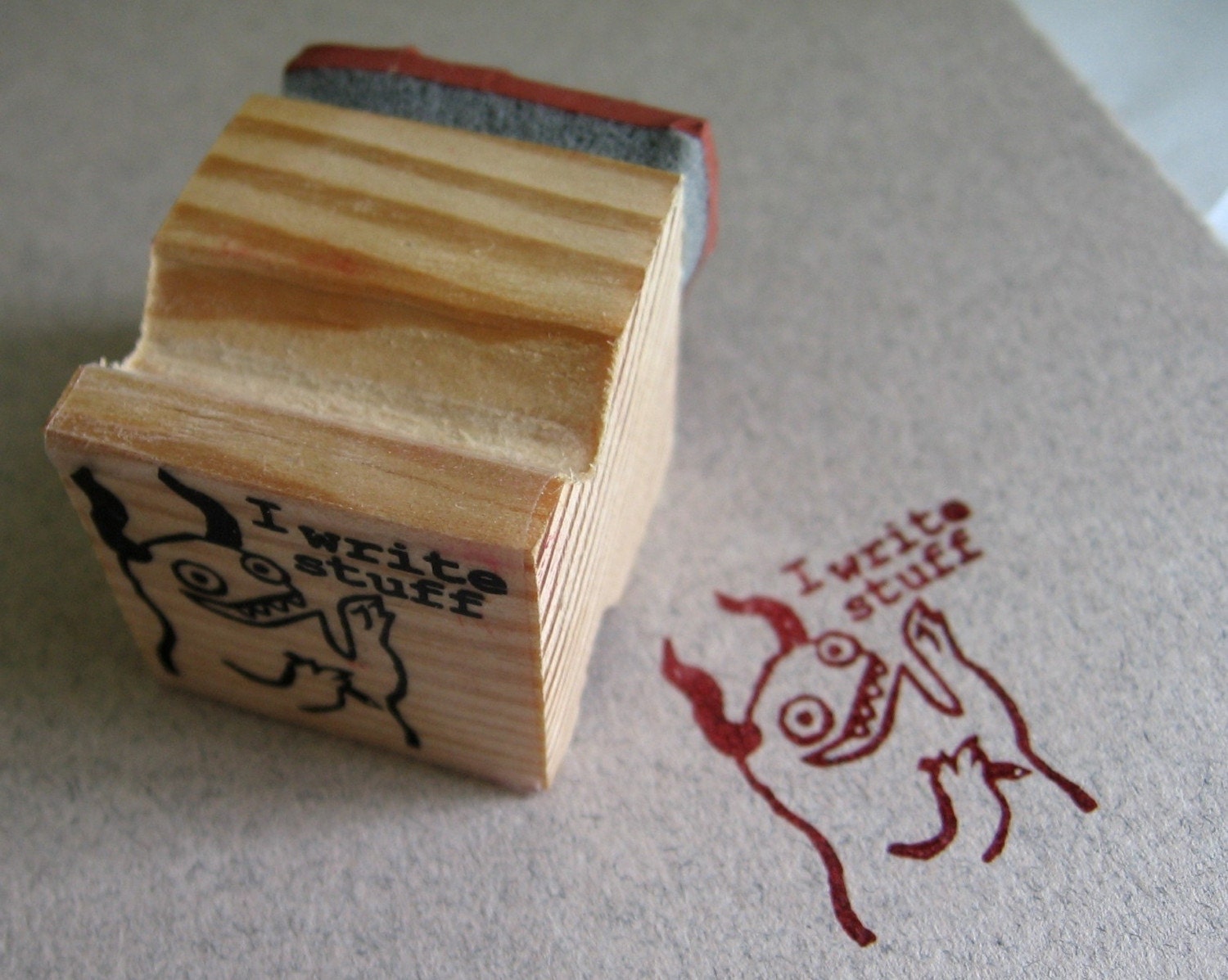 I Write Stuff    . .    Monster Rubber Stamp