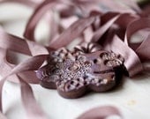 Romantic purple lilac flower and silk necklace - zsb creations