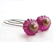 SALE  Purple pumpkin and copper earrings - 20% OFF