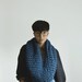 The Puffins Circle Scarf in Denim