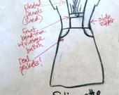 CUSTOM Slimuette Dress, size 14 to 26, hand-made-to-order to fit your measurements, choice of vintage fabrics