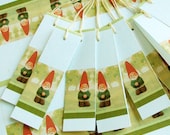 Gnome Tags - diy printable digital downloads - gift tags - you can download the pdf instantly.