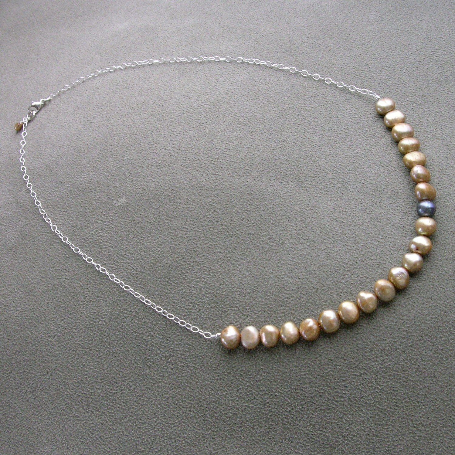 Navy Pearl Necklace