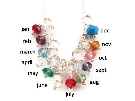 Add a 4mm crystal or pearl birthstone drop