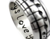 Personalized Song Ring - Custom Ring - Sterling Silver Ring - Gifts for Him - Gifts for Her - Handmade Sheet Music Jewelry - Rickson