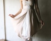 blush Wedding dress  - tea length gown fairy dress outdoors wedding ceremony