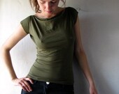 Olive jersey t-shirt