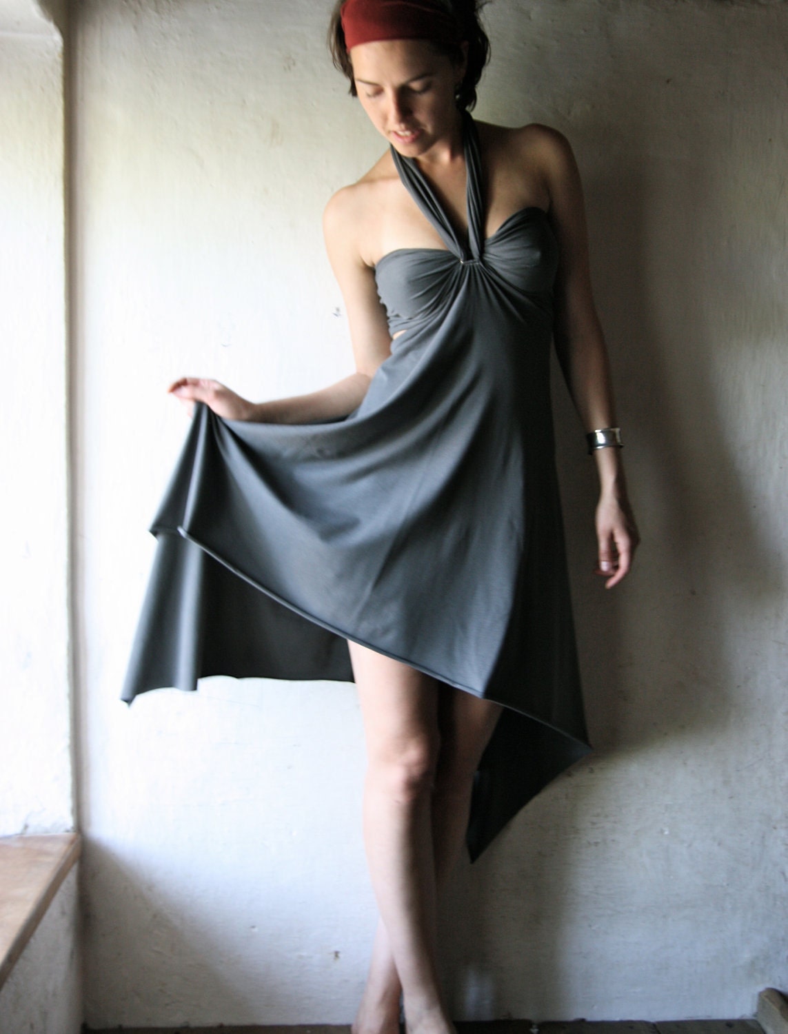 Multifunctional dress - top - skirt in cotton jersey - 10 ways to wear