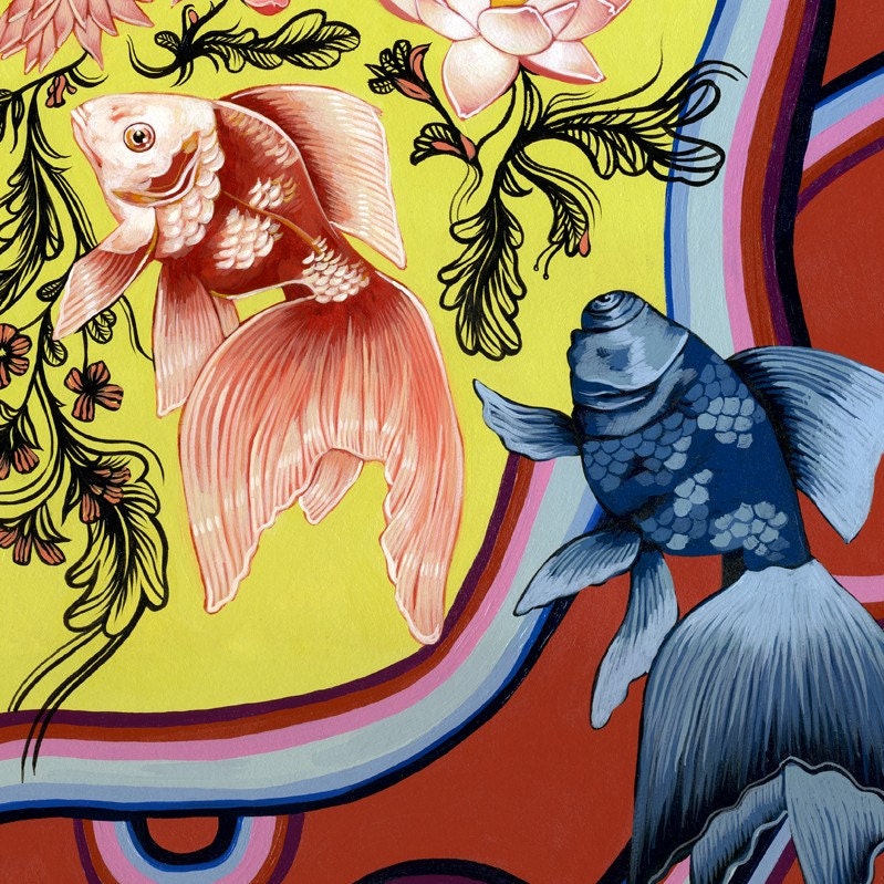 SALE - - OVER 25 % OFF - Fish Duo - Giclee - Print