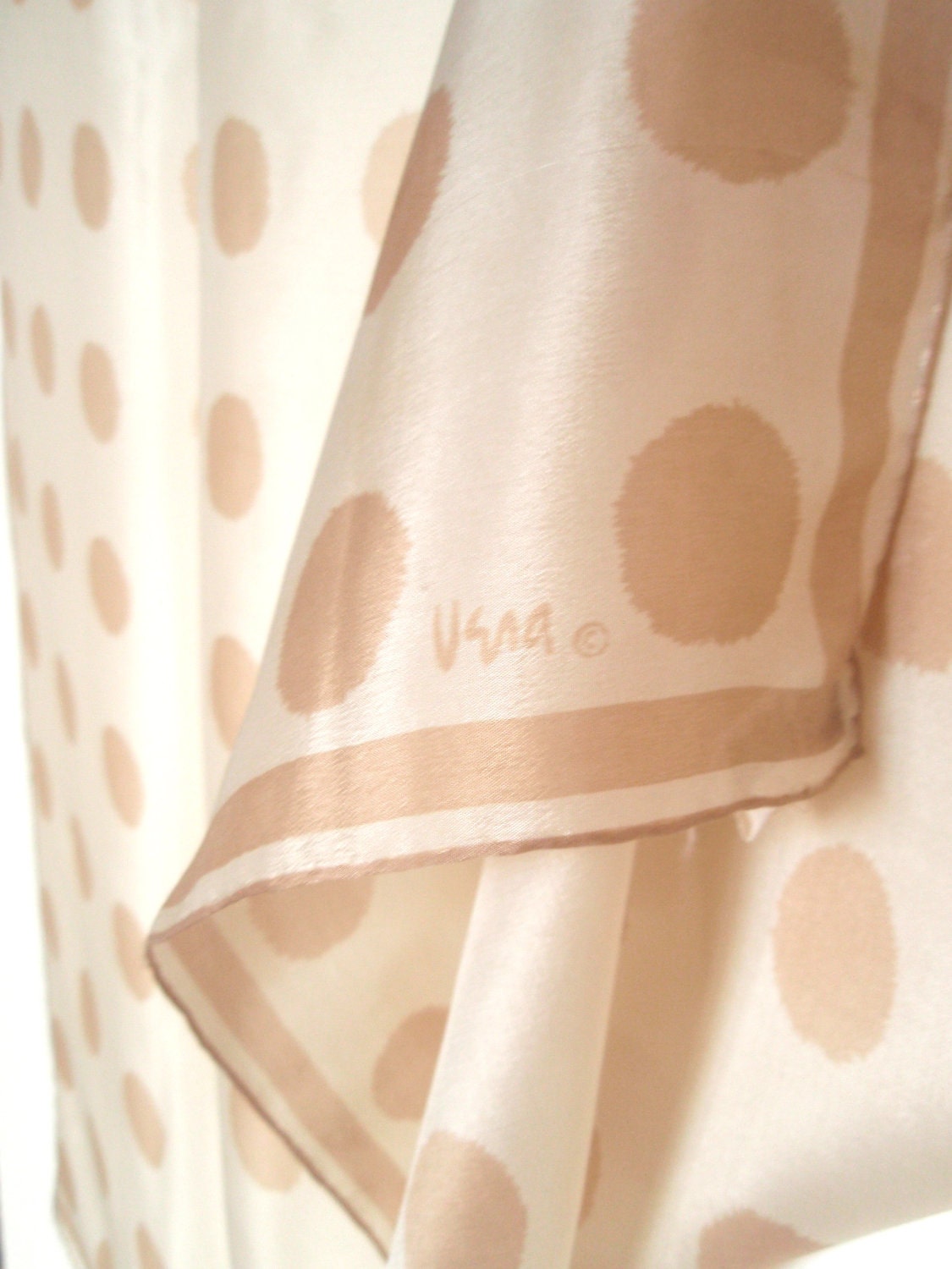 Mid-Century Polka Dot - a rare, vintage 1950's Vera Neumann silk scarf - 32 inches