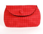 Red check print clutch purse - mincdesign