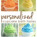 personalized cupcake bath fizzies, QTY 12