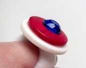 Super Hero Ring - Red White and Blue (MEDIUM) (WOW030212-1R)
