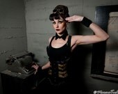 MADE TO ORDER military tight lacing steel boned corset   with braces - pick your fabrics