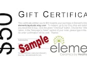Gift Certificate: 50 Dollars for Element