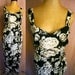 Vintage Black & White FLORAL Print Wrap DRESS