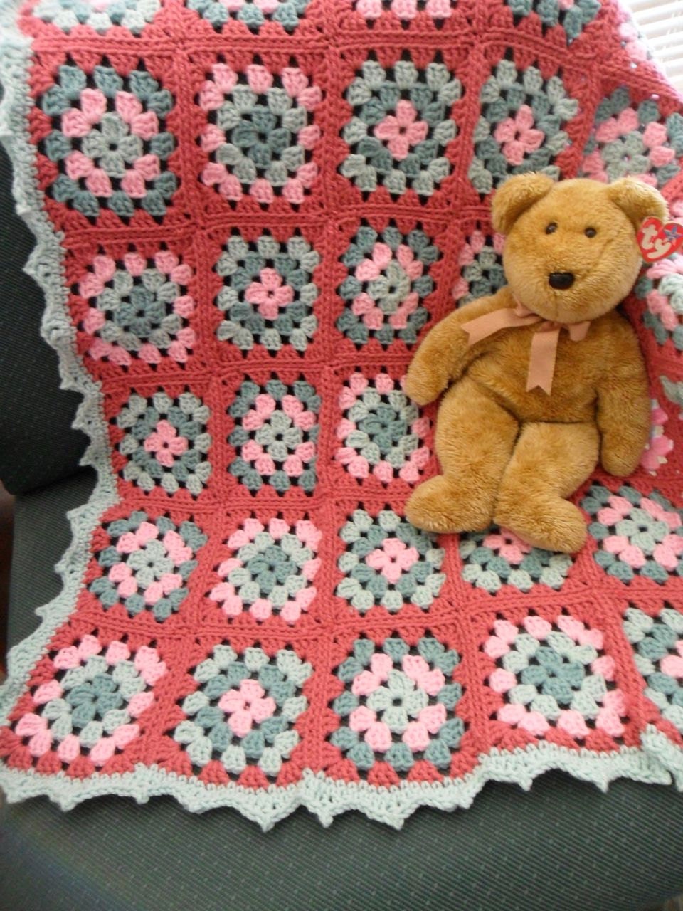 Made-to-Order Granny Squares and Scallops Baby Afghan Blanket - You Tell Me the Color