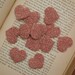 SIX Glass Glitter Hearts PINK