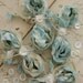 SKY BLUE MELODY Cabbage Roses Ribbon