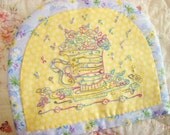 Tea Cup Rose Flower Bouquet Hand Embroidery PDF Pattern Instant Digital Download