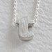 t - sterling silver block letter initial necklace