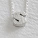 s - sterling silver block letter initial necklace