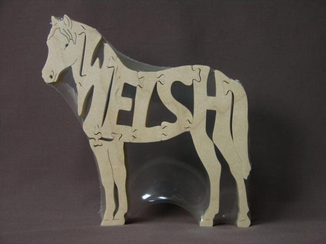 Welsh Horse Pony Puzzle Wooden Toy Hand  Cut with Scroll Saw