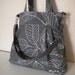 Convertible Handbag in Grey Stockholm Fabric