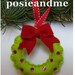 Wool Felt Pink Cupcake Christmas Ornament