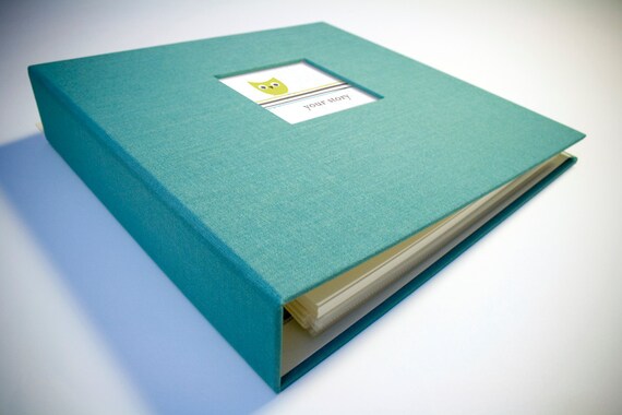 Modern Baby Memory Book (Whimsy Nature Design, Ocean Cover 9.25 x 9.5)