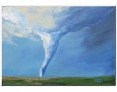 Tornado VI  5  x 7  Original Painting on Ampersand Claybord by Torrie Smiley