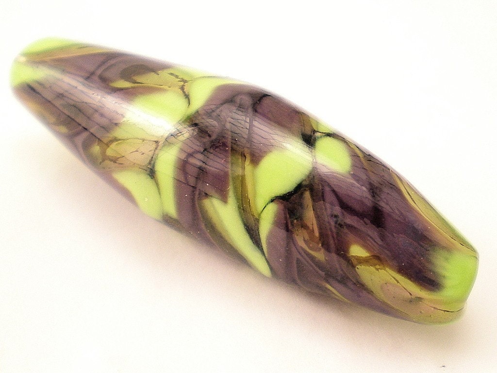 MonaRaeBeads Thai Orchid Lampwork Focal Bead