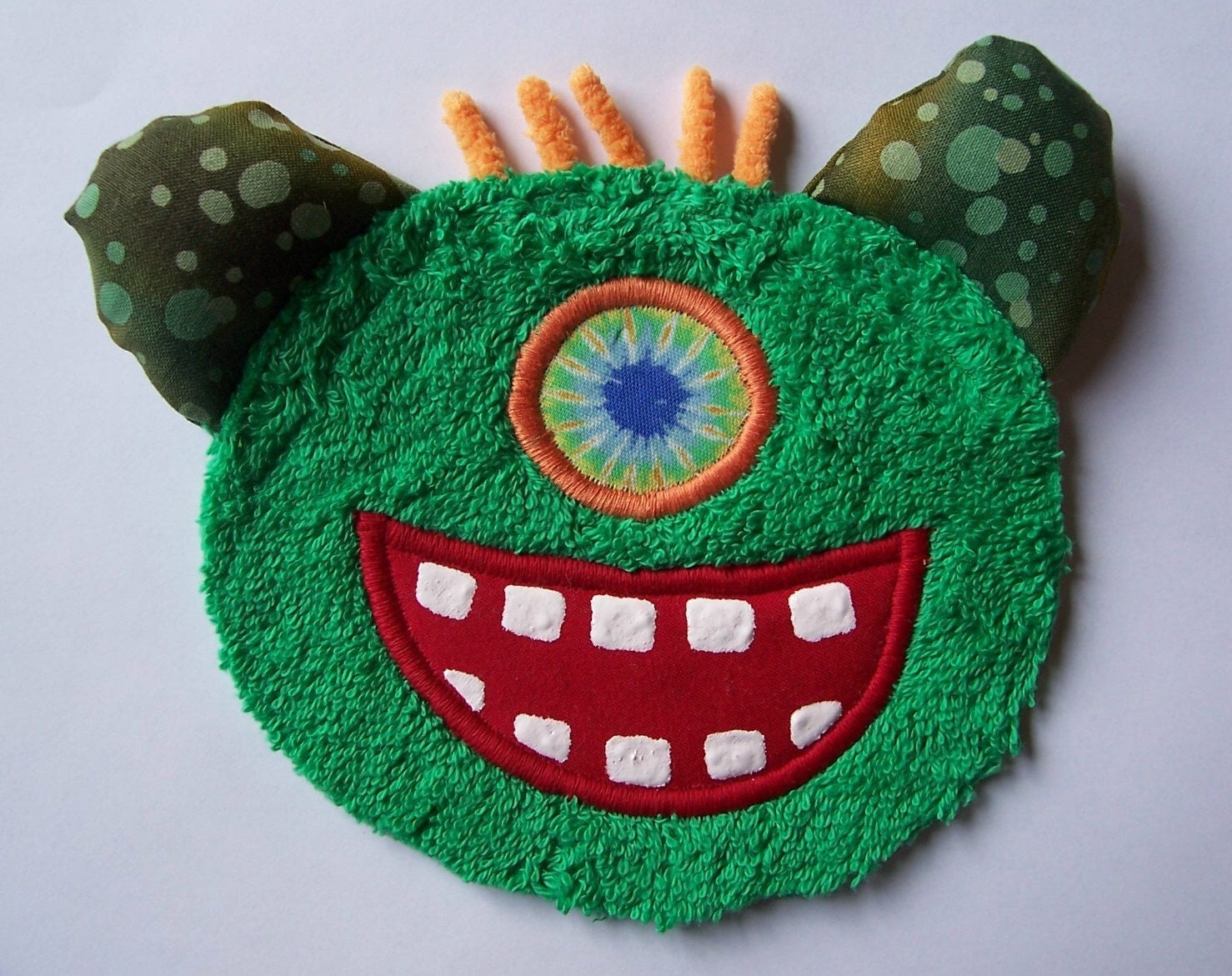 Silly One Eye Green Monster Patch by jodieflowers on Etsy