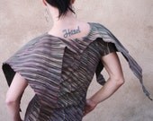Moonage Daydream - iheartfink Handmade Hand Printed Womens Artistic Capelet Mini Dress Tunic Frock