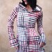 Just One Victory - iheartfink Handmade Hand Printed Womens Fashion Artistic Plaid Hoodie Tunic Mini Dress