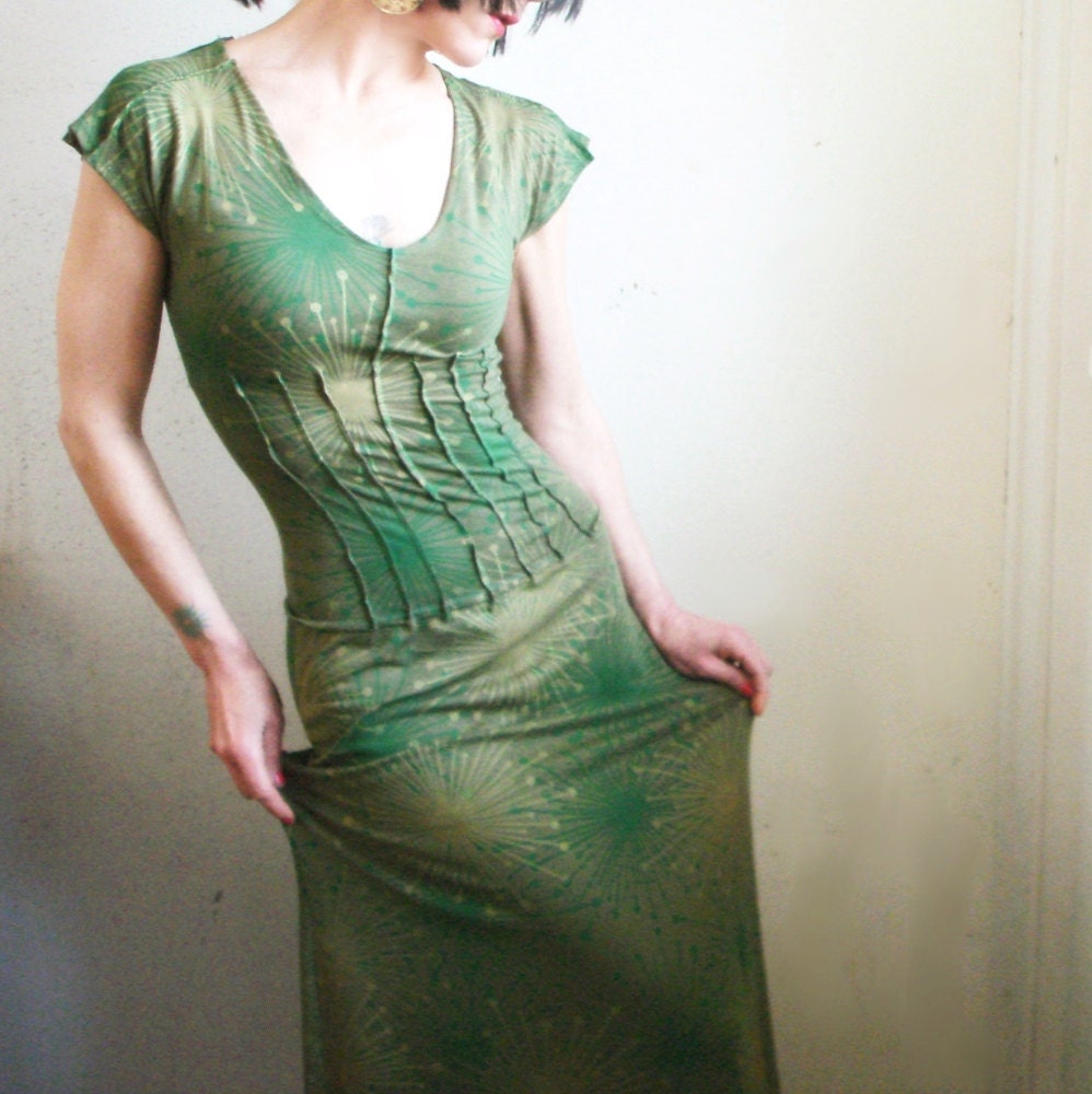 Look No Further - iheartfink Handmade Hand Printed Full Length Maxi Dress Gown