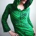 Cool Part of Town - iheartfink Handmade Hand Printed Womens Artistic Striped Hooded Top