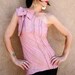 My Lovers Prayer - iheartfink Handmade Hand Printed One-Shoulder Top with Bow