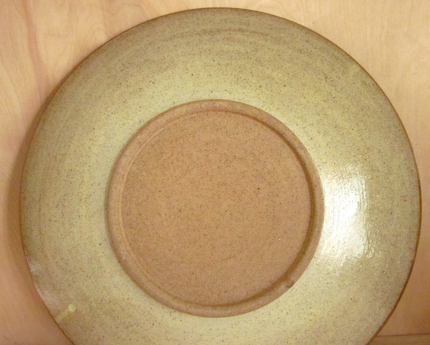 ceramic serving platter large pottery  15 1/2 inches plaid stoneware - ready to ship