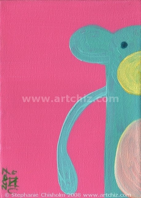 Sunshine Blue - Sock Monkey - Matted