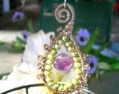 LA MADELEINE - Sterling Fancy Statement Pendant - Labradorite, Fluorite, Pearls