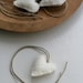 1 White Felt Heart