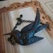 GOTHIC RAVEN BRACELET, Dark Jewelry Art, Vintage Black Bead